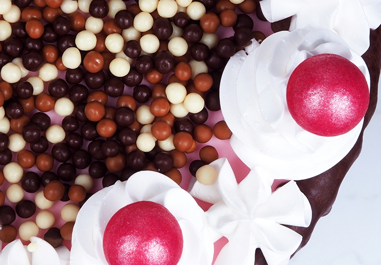 12 décorations tête de Père Noël en chocolat - Funcakes